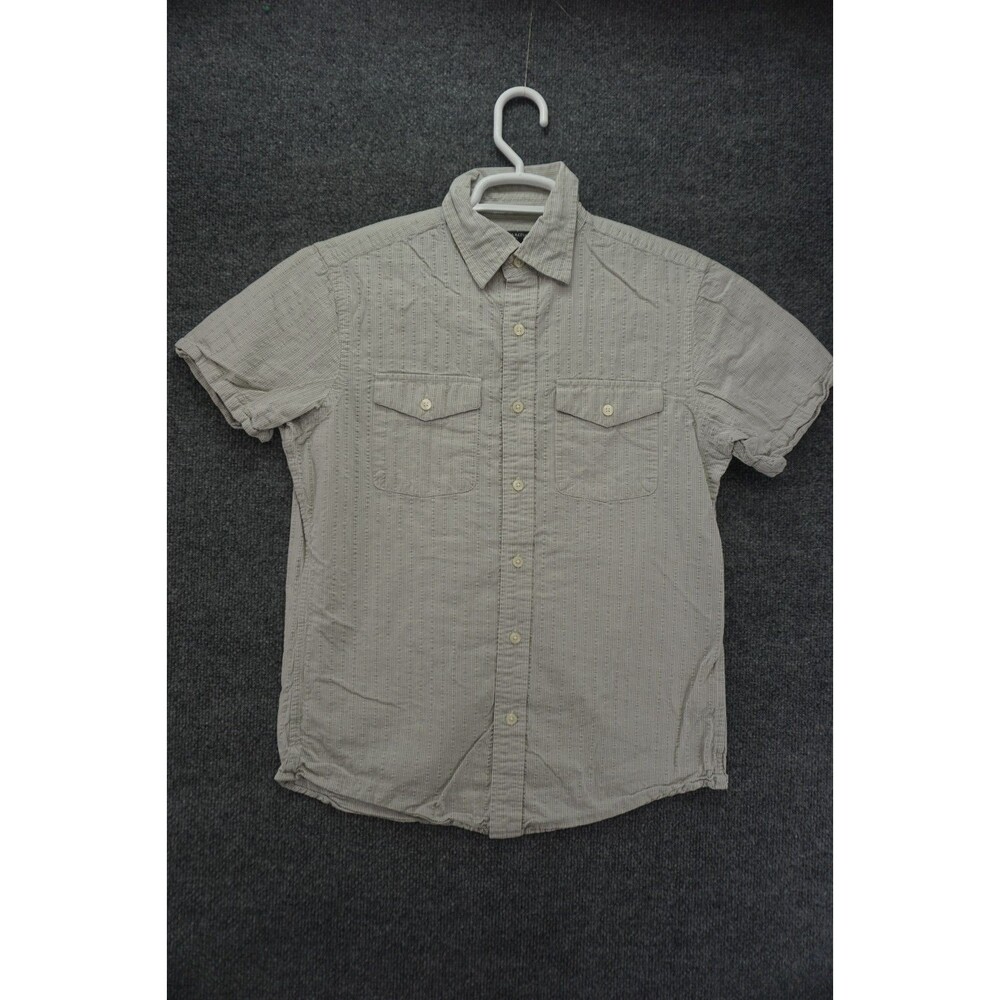 Banana Republic Button Up Shirt Womens Small Short Sleeve Seersucker Cotton